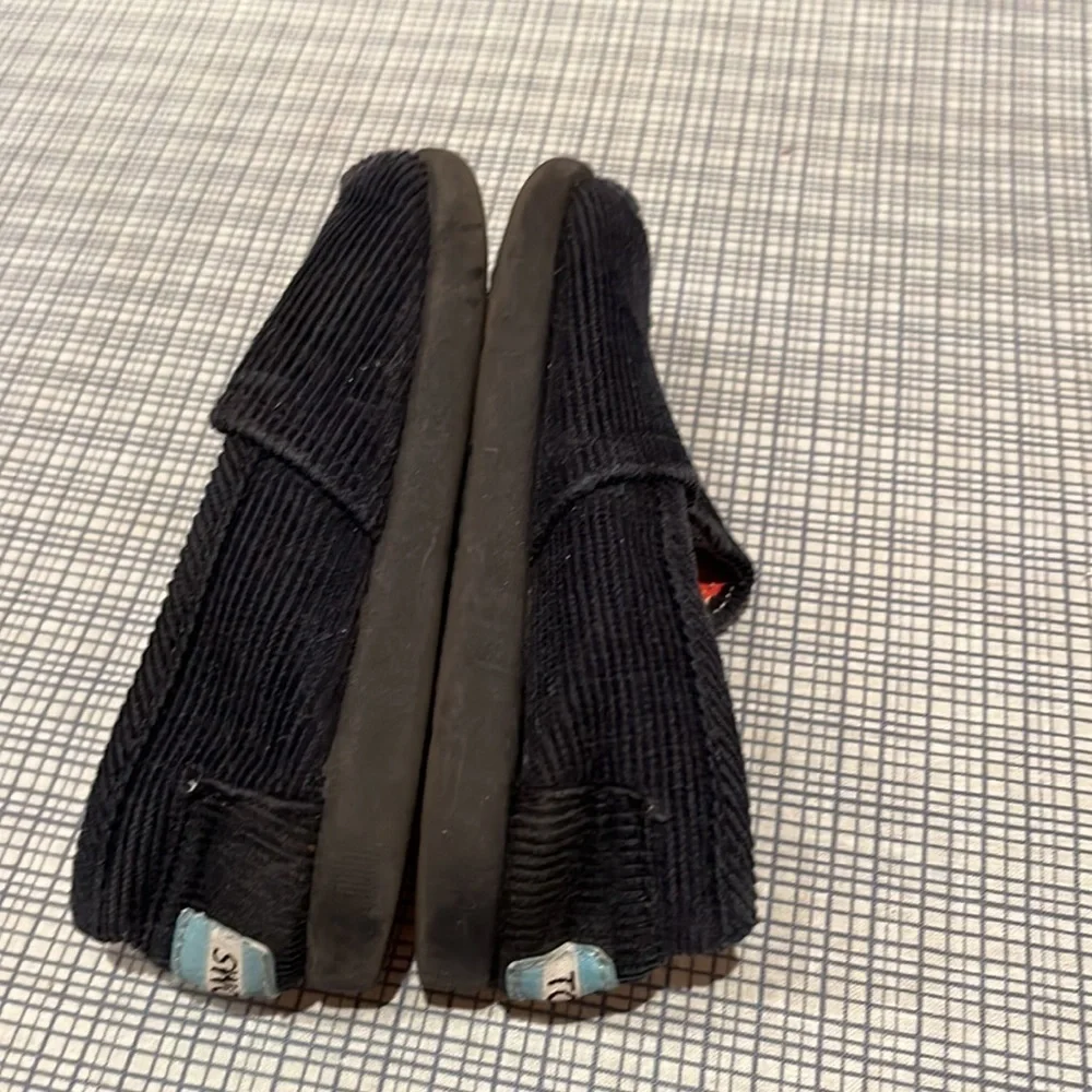 Toms Tiny Alpargata Navy Blue Corduroy Baby Toddler Shoes Size T6